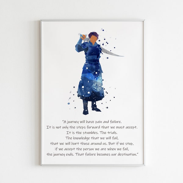 Dalinar Kholin Quote III POSTER: Watercolor wall art, Stormlight Archive wall decor, manga character poster, anime custom wall art.