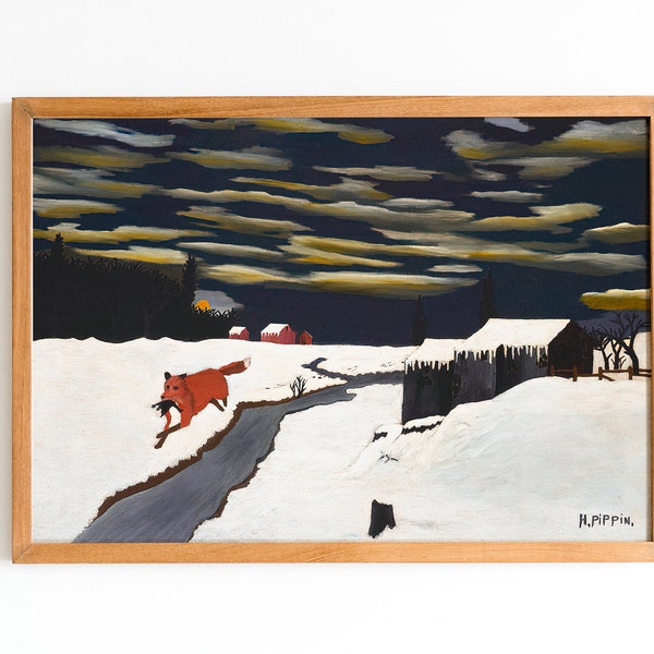 Horace Pippin POSTER IX: Reproduction of Cassatt painting, The Getaway print, home wall art, Living room decor.