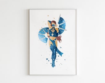 Kitana POSTER: Watercolor wall art, Mortal Combat art decor, game  character poster, custom wall art.