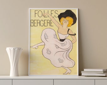 Cappiello Advertising POSTER VI: Reproduction of Leonetto Cappiello advertising poster, Folies Berg vintage ad wall art.