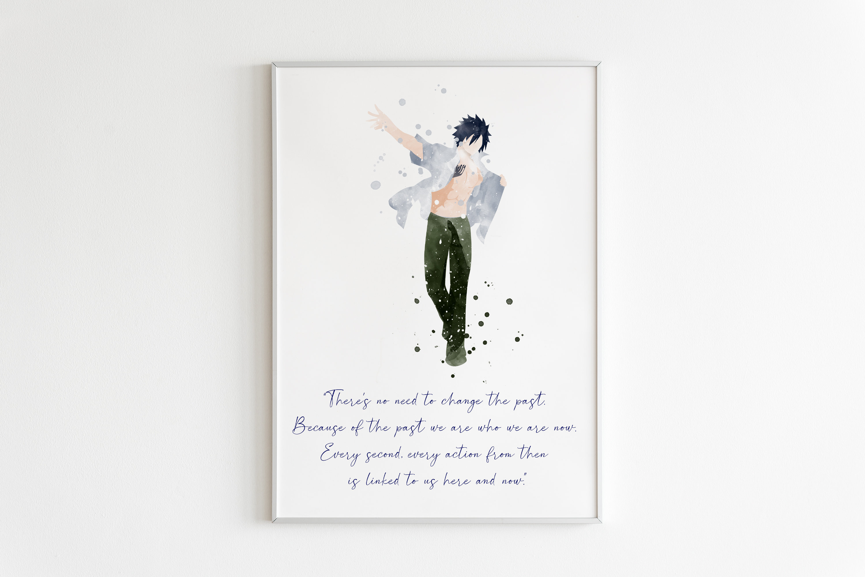 Gray Fullbuster Quote POSTER Watercolor Wall Art Fairy Tail Etsy