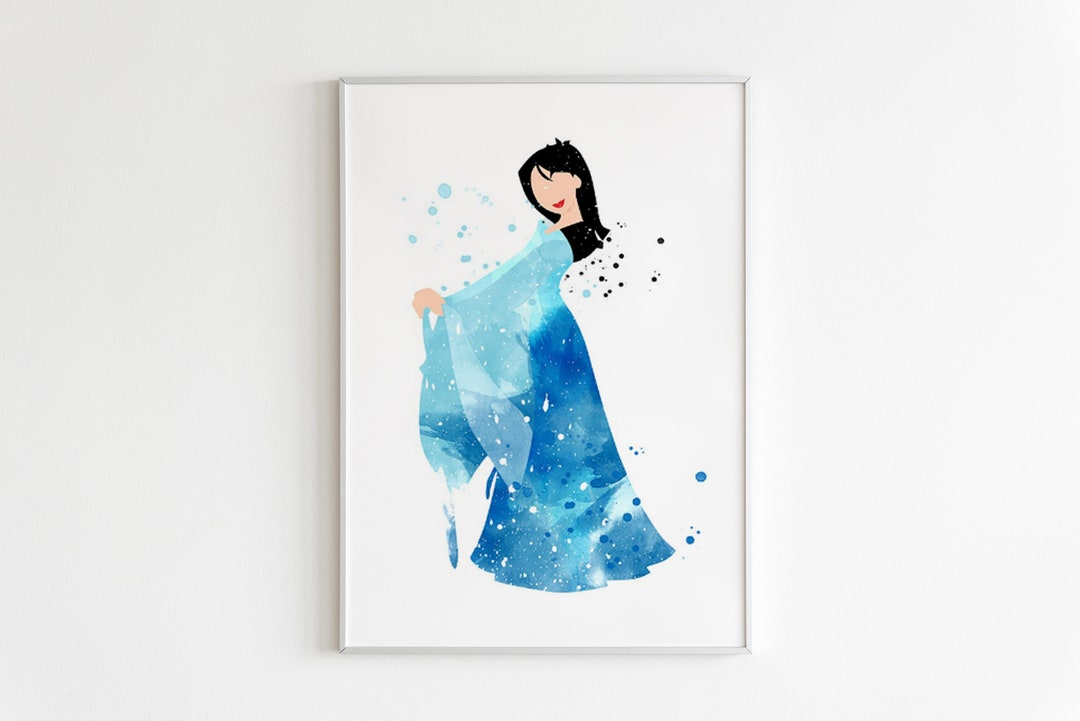 Mulan III POSTER: Watercolor Wall Art, Mulan Art Decor, Cartoon ...