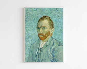 Van Gogh POSTER X: Reproduction de la peinture de Van Gogh, impression d’autoportrait, art mural de la maison, décor de salon.