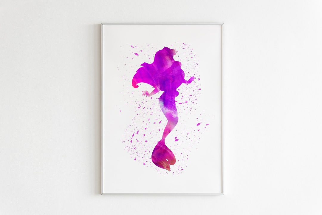 The Little Mermaid POSTER: Watercolor Wall Art, Disney Art Decor, the ...