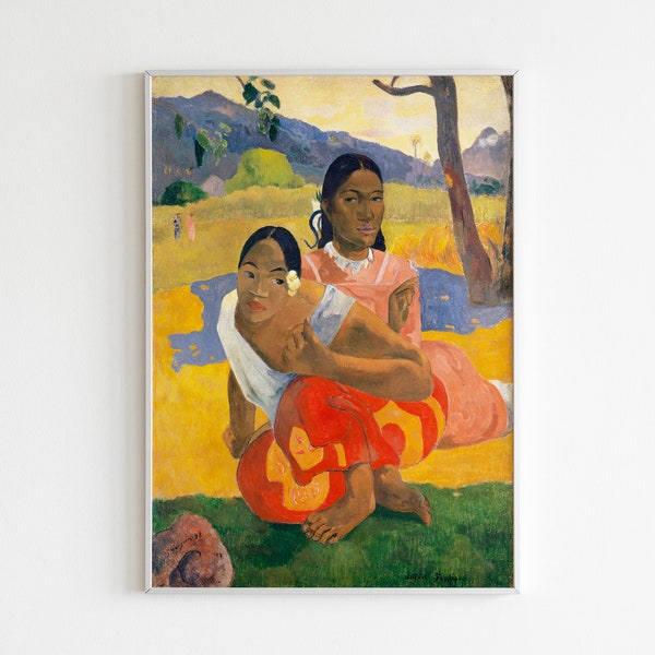 Paul Gauguin POSTER XI: Reproduction de la peinture de Gauguin, estampe Nafea Faa Ipoipo, art mural de la maison, décor de salon.