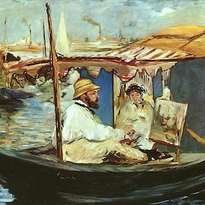 Edouard Manet POSTER XXVIII: Reproduction of Manet Painting Monet in