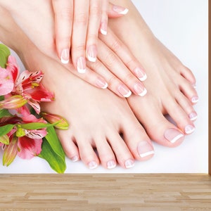 Nail Salon Wall Mural/ Nail Salon Decor/ Nail Salon Wallpaper/ Photo Wallpaper For Beauty Salon/Beauty Salon Wall Mural/ (KB W95)
