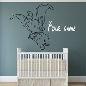 Dumbo Wall Decal Dumbo Wall Sticker Elephant Wall Decor for Nursery (K312)