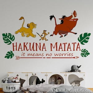 The Lion King Wall Decal Simba Wall Decor for Kids Nursery Wall Decor (K1023)