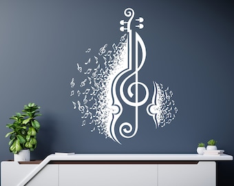 Music Wall Decal Music Notes Wall Sticker Music Wall Decor  (K401)