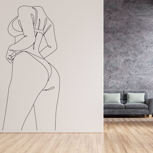 Woman Wall Decal. Abstract Woman Wall Decal. Beautiful woman wall decal. Home wall decal. Beauty Salon Wall Decor. Esthetician Decor. (K991)
