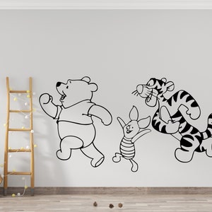 Winnie the Pooh Wall Decal for Kids Bedroom Wall Decor Winnie the Pooh Sticker Nursery  (K1079)