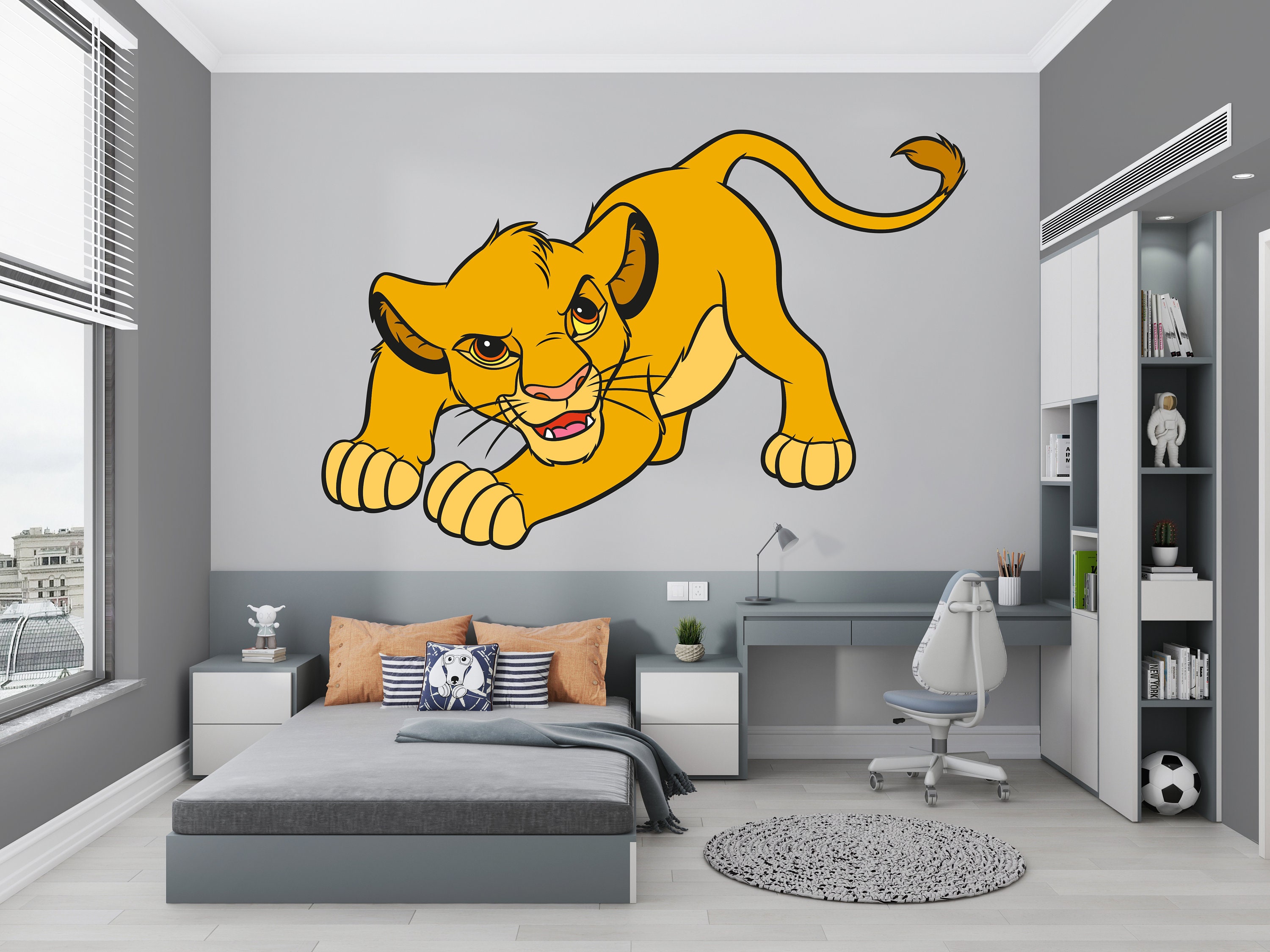The Lion King Wall Decal/ Simba Wall Decor for Kids/ Nursery Wall Decor ...