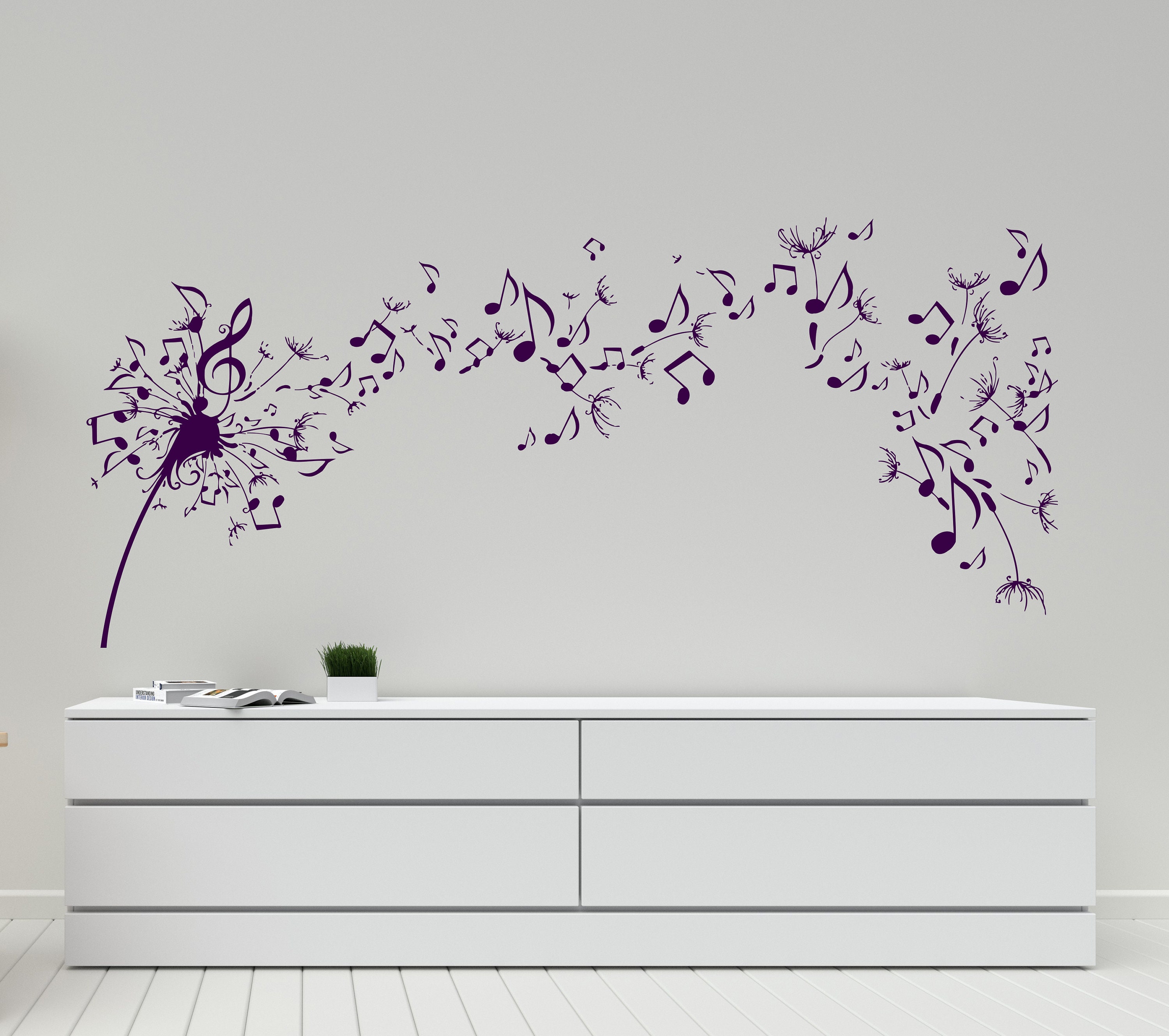Music Wall Decal Music Notes Wall Sticker Music Wall Decor - Etsy