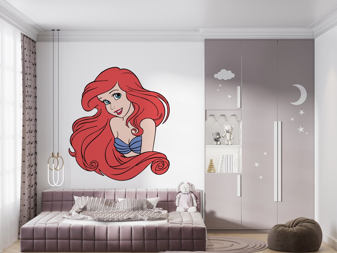 Ariel Wall Decal/ Little Mermaid Wall Decal/ Mermaid Decal Etsy