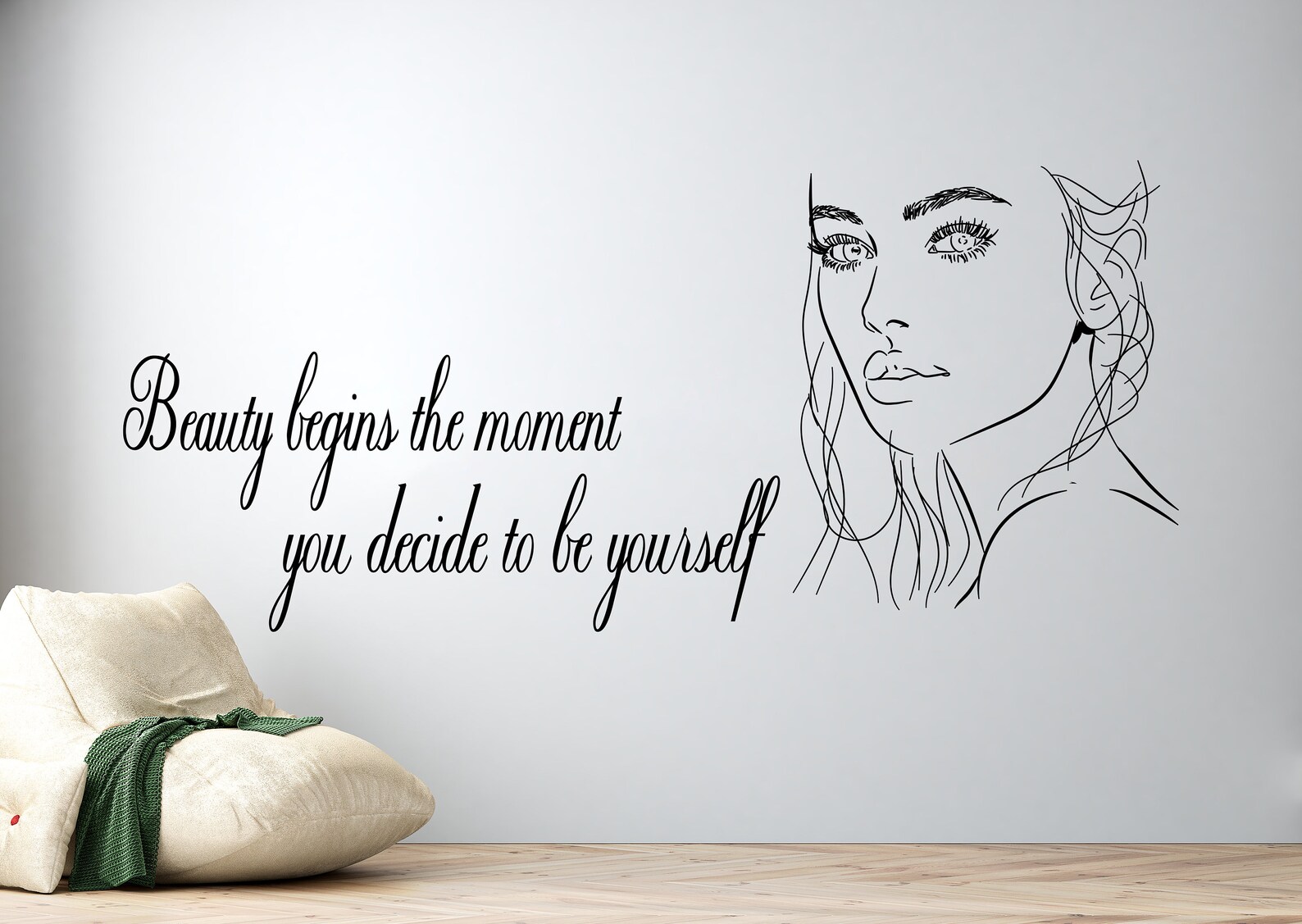 Beautiful Woman Wall Decal. Home Wall Decal. Beauty Salon Wall Etsy