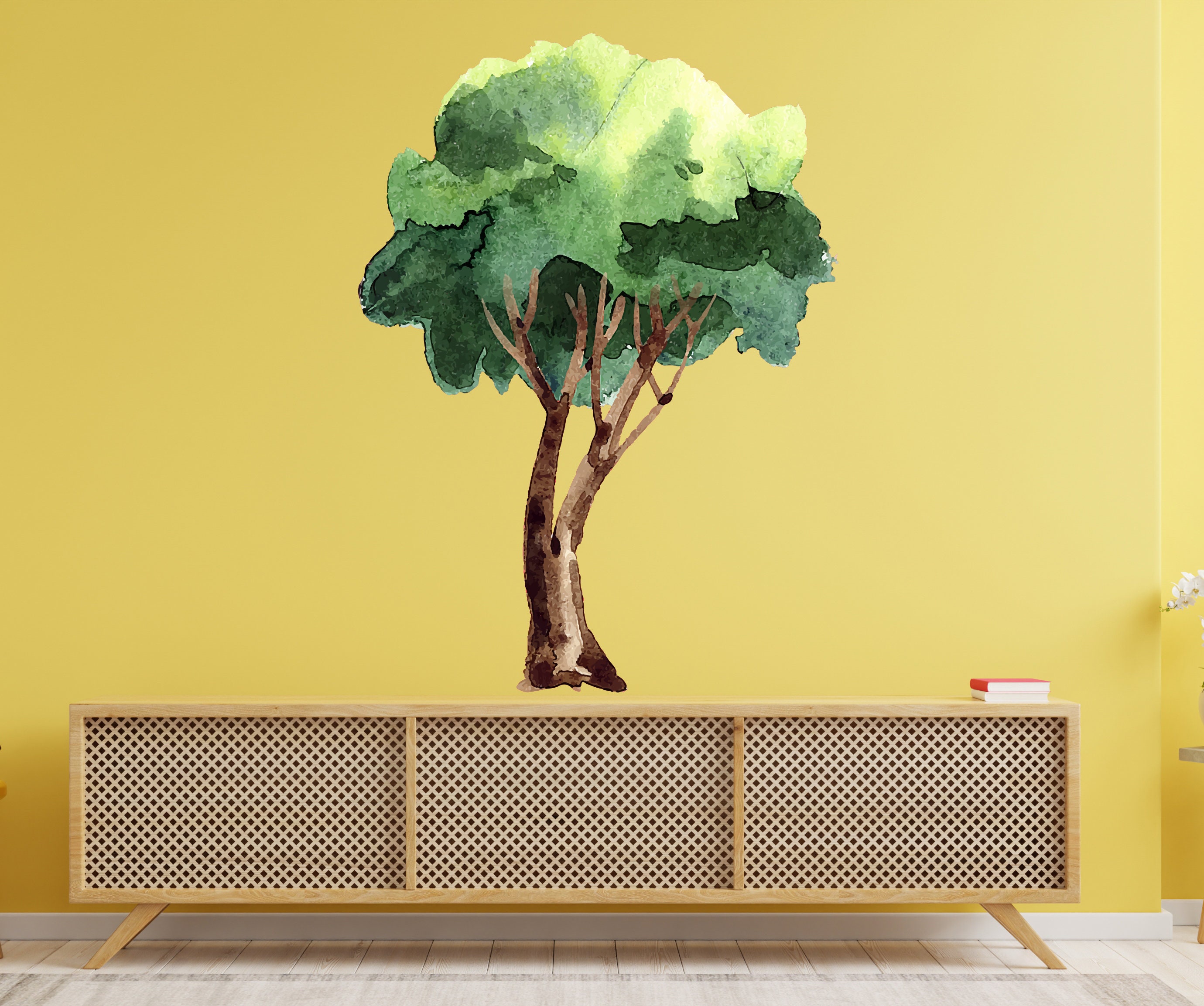 Trees Wall Decal/ Watercolor Wall Decal/ Tree Wall Decal/ Home Etsy