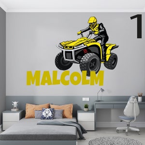 ATV Wall Decal/ ATV Decor/ Car Wall Decal/ SUV Wall Decal/ Nursery Wall Decal/Off Road Wall Decal/ Boys Room Wall Decor/ Home Decor (K852)