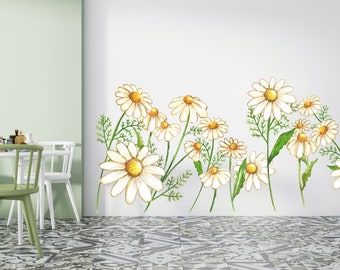 Flower Wall Decal/ Flowers Wall Decal/ Flower Decals Wall Decor/ Peonies Wall Decal/  Chamomile Wall Decal/Roses Wall Decal   (K687)