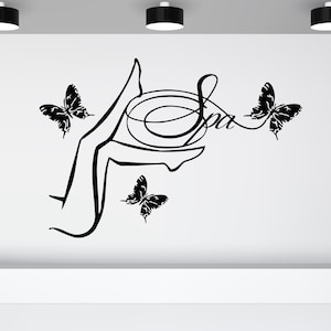 Spa Salon Wall Decal Skin Care Wall Sticker Massage Wall Decor Beauty Salon (K480)