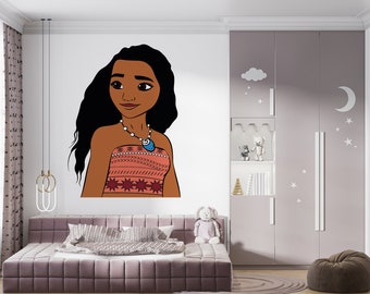 Moana Wall Decal/ Disney Princess Wall Decal/ Moana Stickers/ Nursery Wall Decor/ Kids Room Decor (K1087)