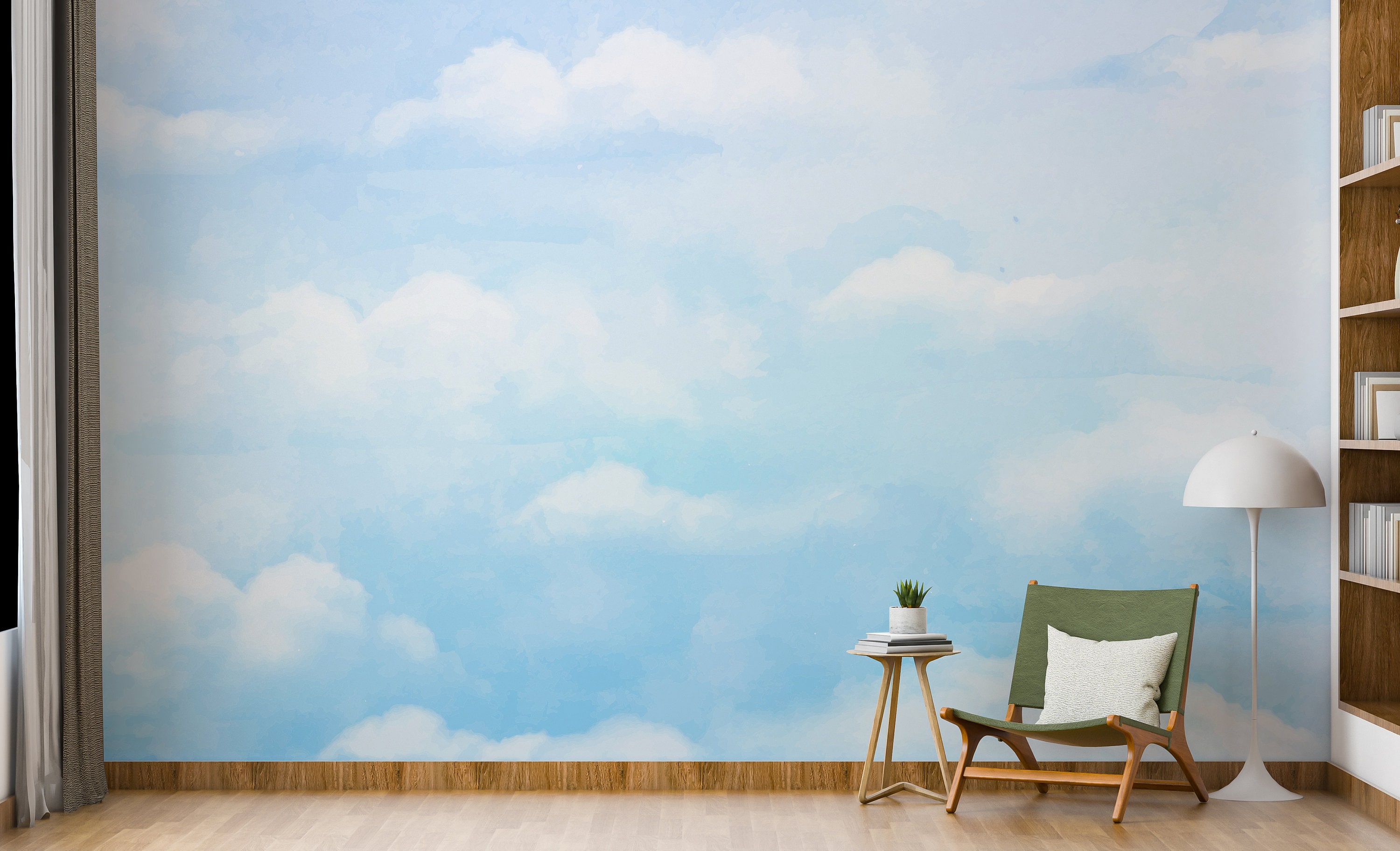 Sky Wall Mural/ Clouds Wall Mural/ Blue Sky Photo Wallpaper/ - Etsy