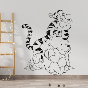 Winnie the Pooh Wall Decal for Kids Bedroom Wall Decor Winnie the Pooh Sticker Nursery  (K362)