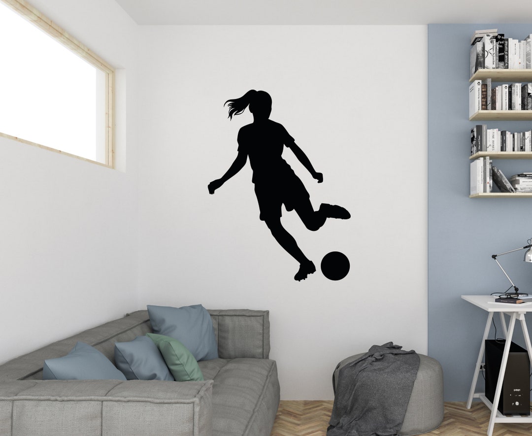 Soccer Decal/soccer Player Wall Decal/ Custom Soccer Name Etsy