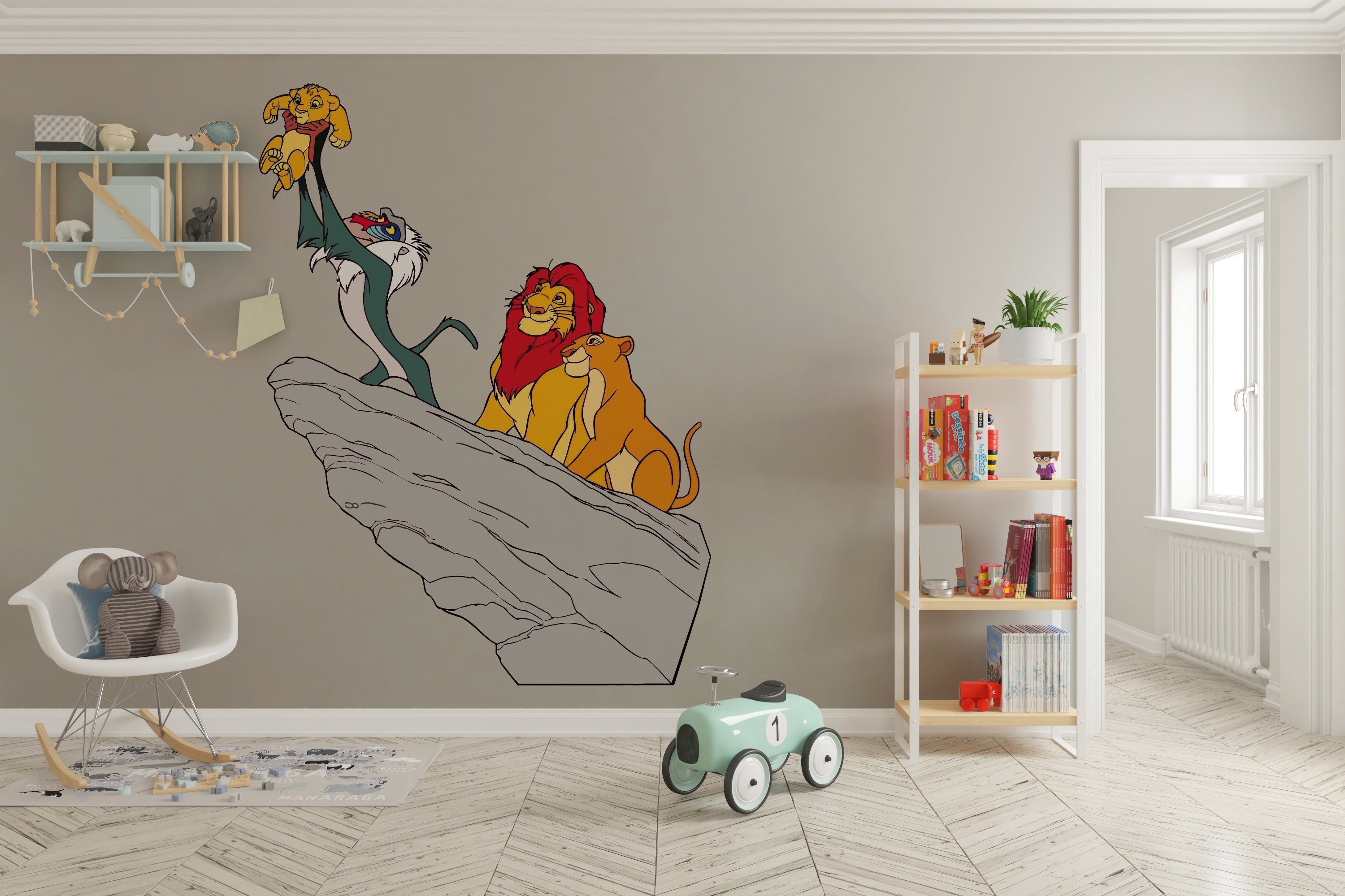 The Lion King Wall Decal/ Simba Wall Decor for Kids/ Nursery Wall Decor ...