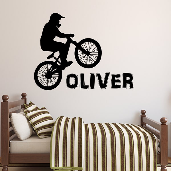thumbnail interactive-video image 1 of 2x Personalised Bike Helmet Name Stickers - Planet Font Vinyl Decal For Kids/BMX 1 of 5