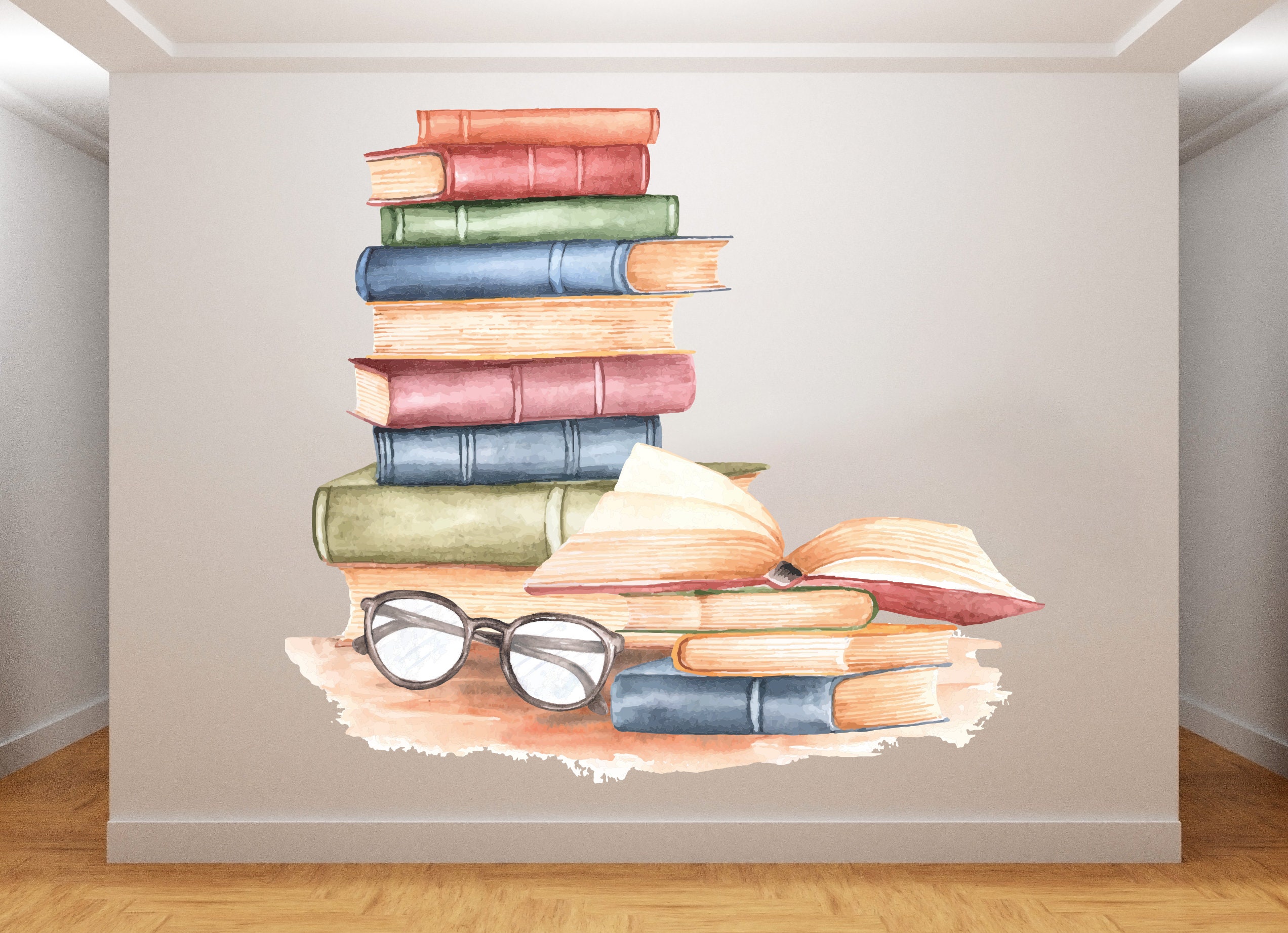 Library Wall Decal/ Classroom Wall Decal/ Book Wall Decal/ Etsy
