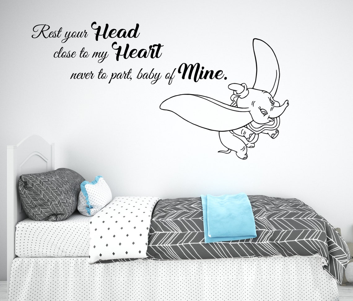Dumbo Wall Decal Dumbo Wall Sticker Elephant Wall Decor for Etsy