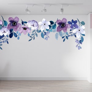 Flower Wall Decal/Nursery Wall Decal/ Flowers Wall Decal/ Flower Decals Wall Decor/ Peonies Wall Decal/ Roses Wall Decal/Baby Decal   (K824)