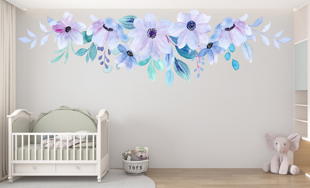 Flower Wall Decal/nursery Wall Decal/ Flowers Wall Decal/ Flower Decals ...