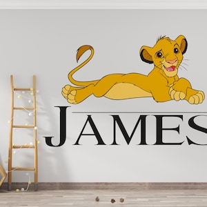 The Lion King Wall Decal/ Simba Wall Decor for Kids/ Nursery Wall Decor/ Hakuna Matata Decal/ Lion King Sticker/ Kids Room Decor (K1004)
