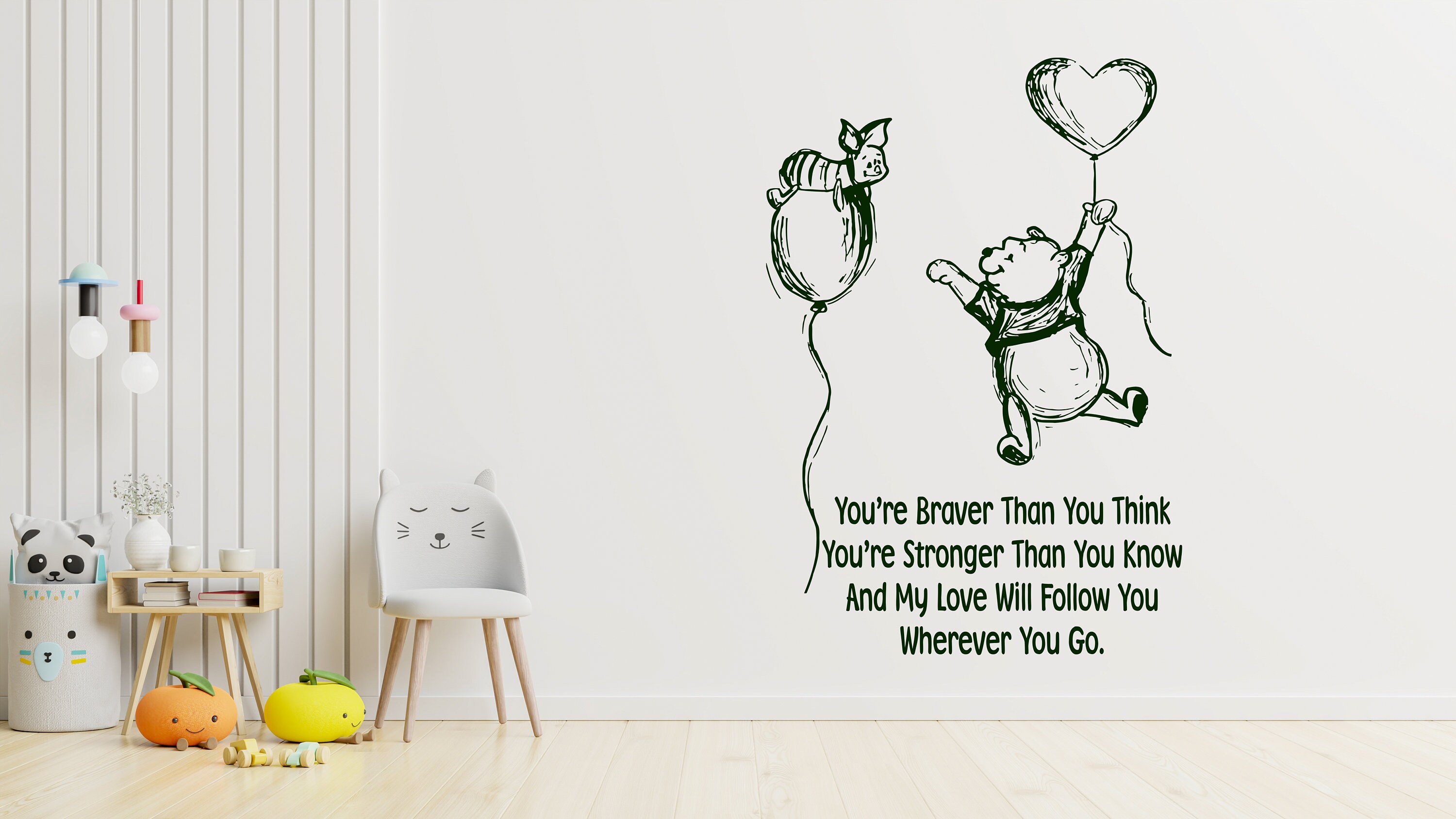 Winnie the Pooh Wall Decal for Kids Bedroom Wall Decor Winnie Etsy