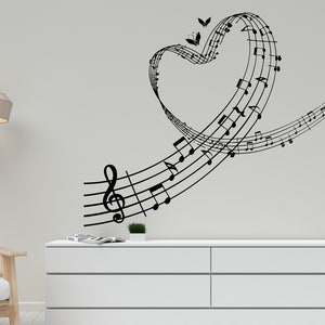 Music Wall Decal Music Notes Wall Sticker Music Wall Decor  (K404)