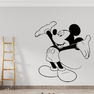 Mickey Mouse muursticker cartoon muurdecoratie voor kinderkamer (K933)