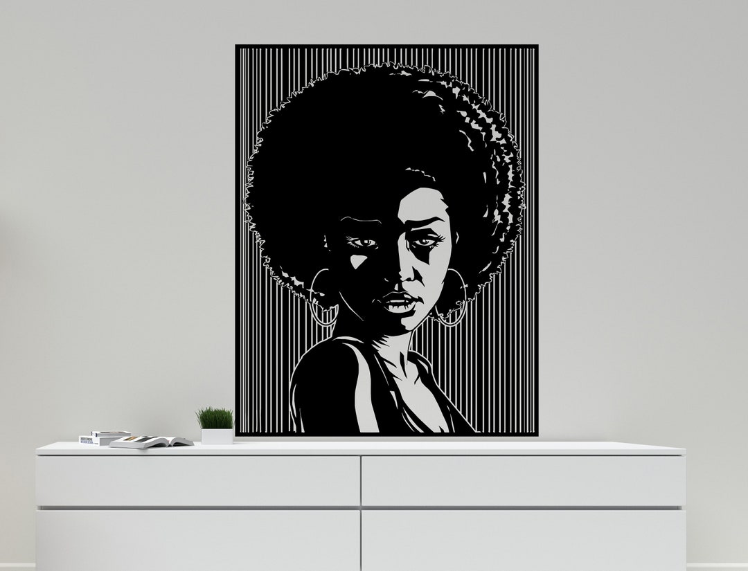 African Girl Wall Decal/ Beautiful Woman Wall Decal/ African Girl Wall
