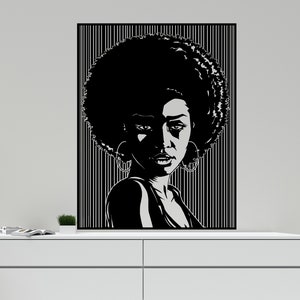 African Girl Wall Decal/ Beautiful Woman Wall Decal/ African Girl Wall Sticker/ African Girl Wall Art/ African Woman Wall Decal (K554)
