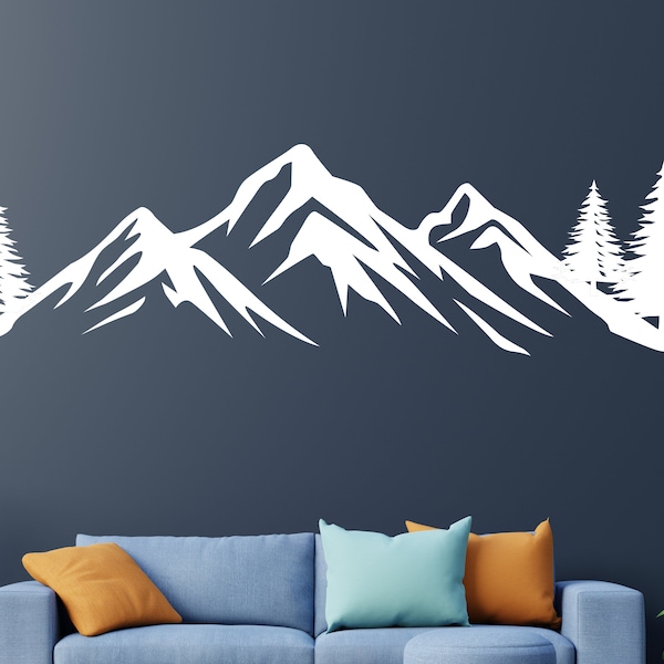 Mountain Wall Decal Etsy