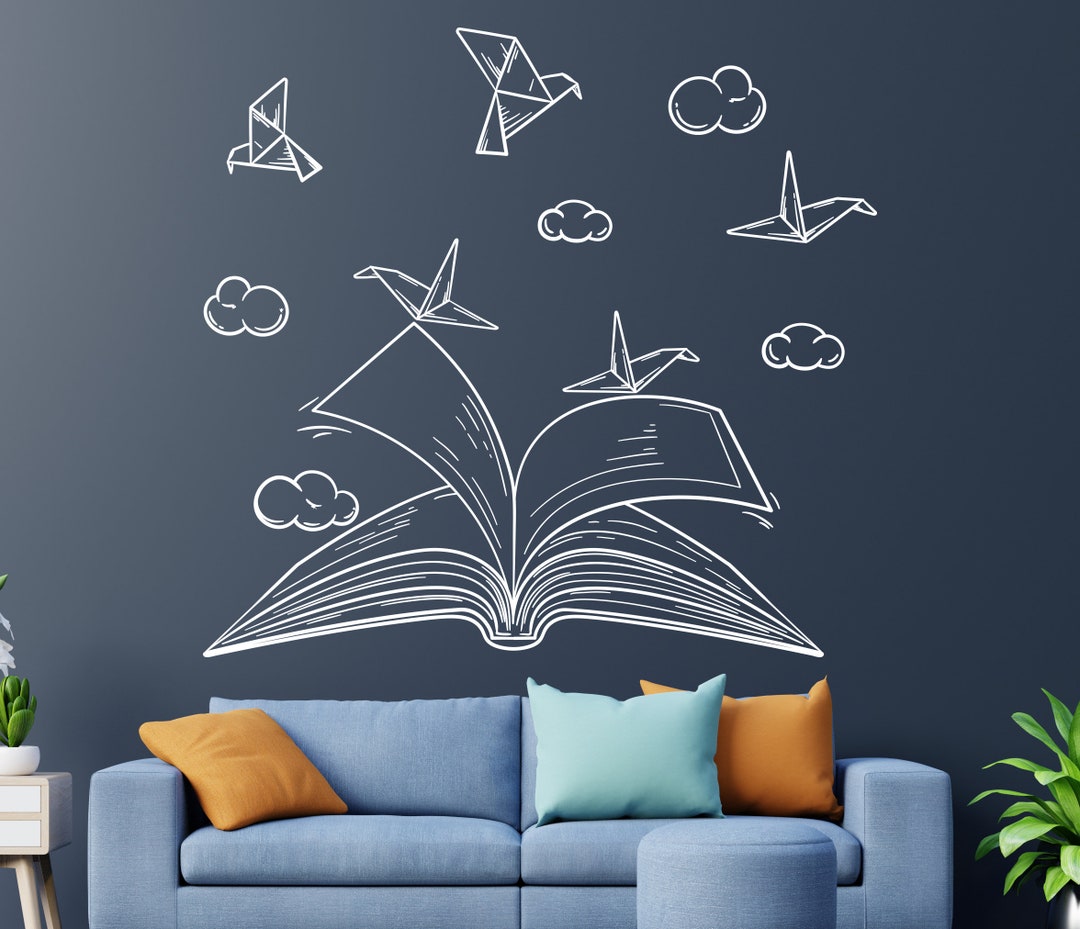 Library Wall Decal/ Classroom Wall Decal/ Reading Wall Decal/ Library ...