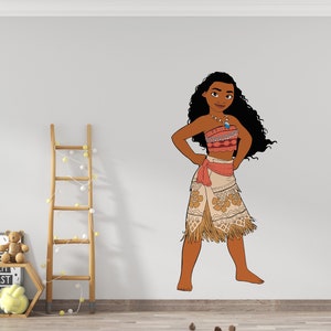 Moana Wall Decal/ Disney Princess Wall Decal/ Moana Stickers/ Nursery Wall Decor/ Kids Room Decor (K1086)