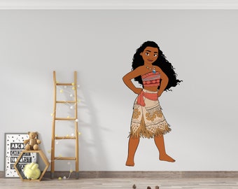 Moana Wall Decal/ Disney Princess Wall Decal/ Moana Stickers/ Nursery Wall Decor/ Kids Room Decor (K1086)