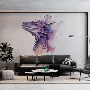 Dragon Wall Decal/ Fantasy Wall Decal/ Chinese Dragon Wall Decal/ Dragon Vinyl Sticker/ Dragon Wall Art/ Fantasy Animals Wall Decal  (K1187)