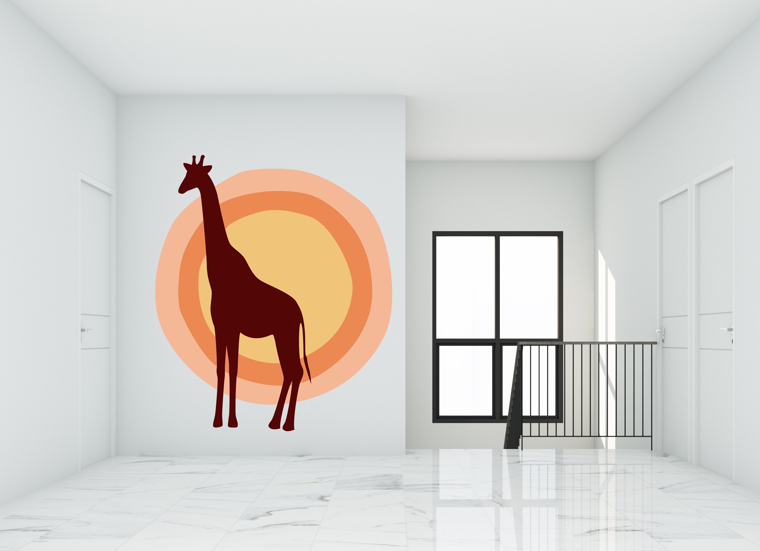 Boho Wall Decal/abstract Modern Wall Art/geometric Wall Etsy