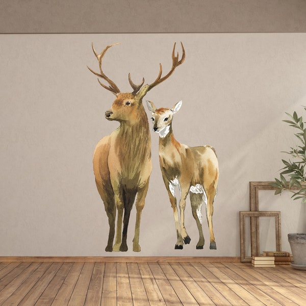 Deer Wall Decal Etsy