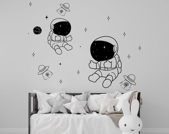 Astronaut Wall Decal Outer Space Wall Decor for Kids Bedroom Astronaut Wall Art (K260)