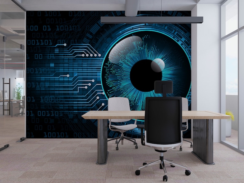 Circuit Board Office Wall Decal/ Gamer Room Decal/ Business Wall Mural ...