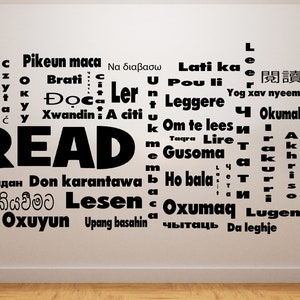 Library Wall Decal/ Classroom Wall Decal/ Reading Wall Decal/ Library Interior Decor/ (K639)
